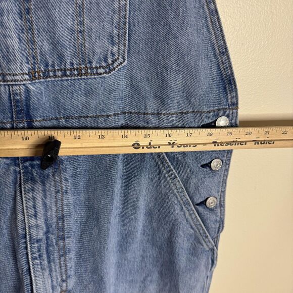 Levi's Overalls Mens Large Blue Denim Bib Shortalls Carpenter Utility Work - Picture 8 of 16